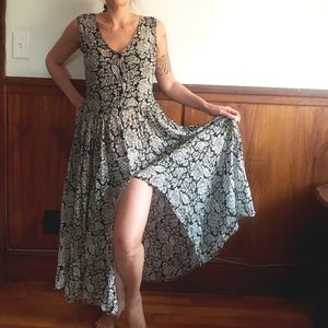 Vintage button all the way cotton gauze dress